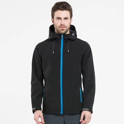 NUONEKO Men Women Softshell Hiking Jackets Waterproof Camping Trekking Windbreaker Hooded Rain Coats Skiing Sport Jacket JM10