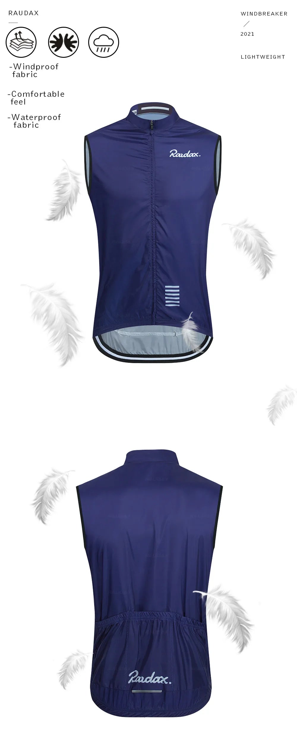 Men Windproof Jackets Summer Sleeveless Cycling Vest Bicycle Wear Clothes Maillot MTB Road Bike Tops Racing Gilet Ropa Ciclismo