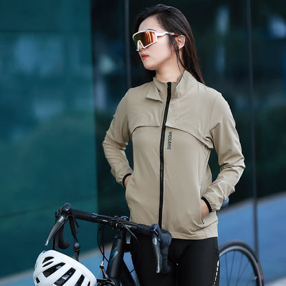 WOSAWE Windproof Waterproof Ultralight Cycling Jacket MTB Bicycle Long Sleeve Windbreaker Detachable Sleeveless Bike Coat