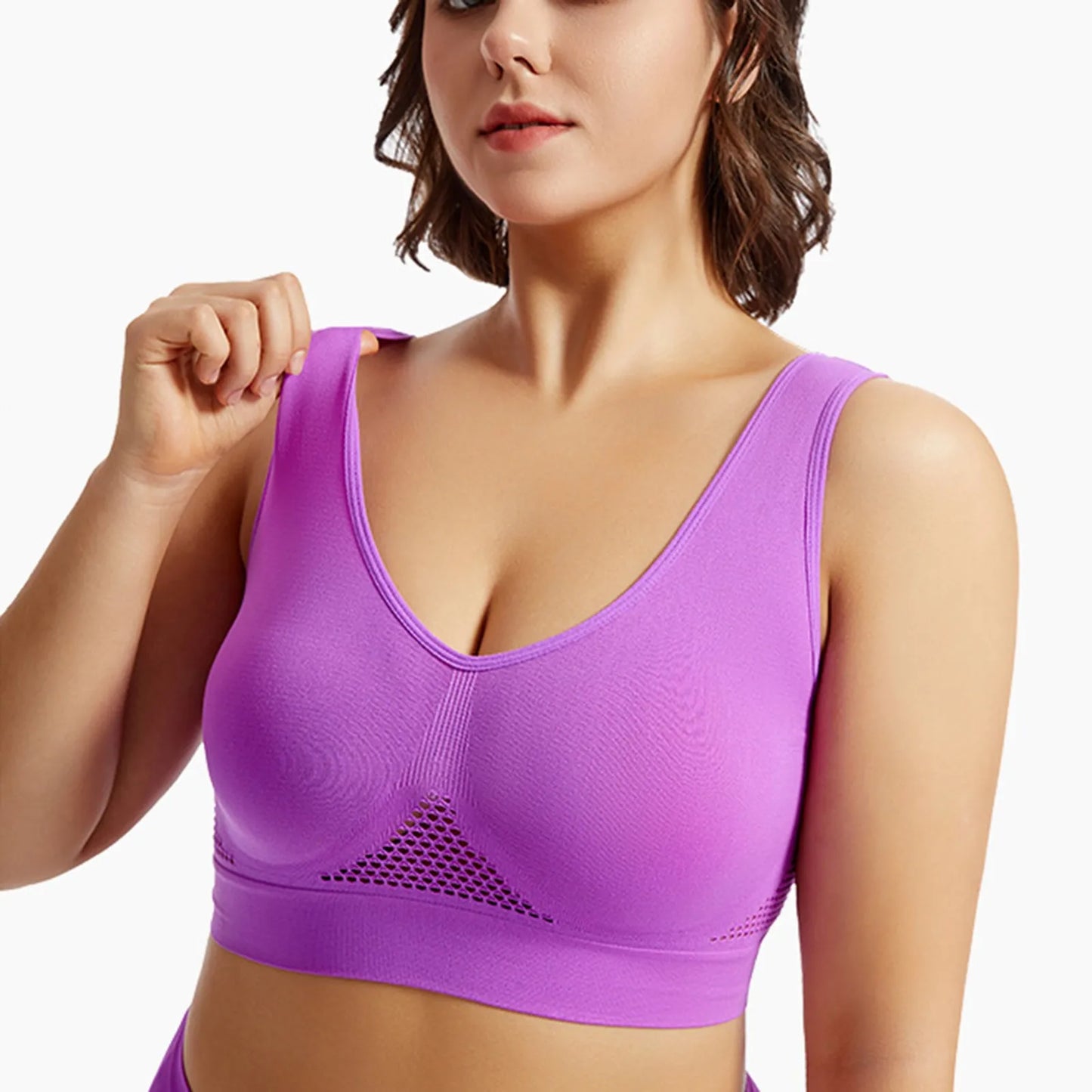 S-4XL Women Yoga Sport Bra Breathable Fitness Running Active Vest Padded Crop Tops Underwear gym Yoga top bras
