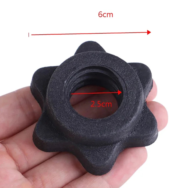 3 Pc Dumbbell Hex Nut Dumbbell Rod Nut Spinlock Collars for Barbells Bars Training Sports Gym Equipment Accessories