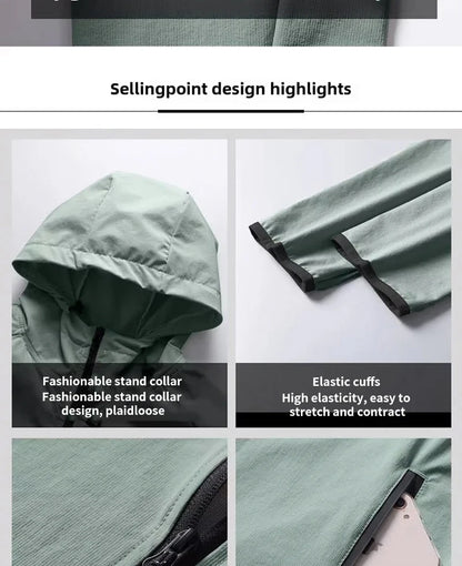 Men's Running Jacket Windproof Sport Training Coat for Spring  Autumn Waterproof  Quick-Dry Rainproof Cycling Windbreaker coats