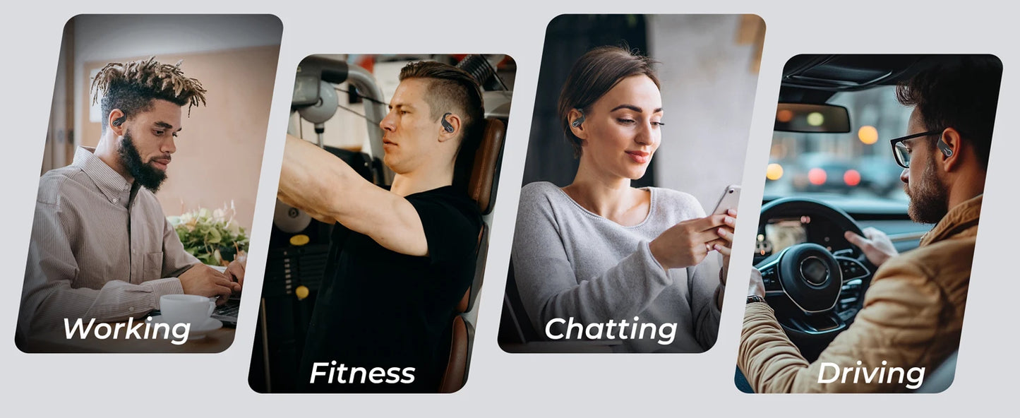 Sports Bluetooth Headphones Wireless TWS Earphones IP7 Waterproof Earbuds ENC Noise Cancelling Mic Call Headsets for Workout Gym