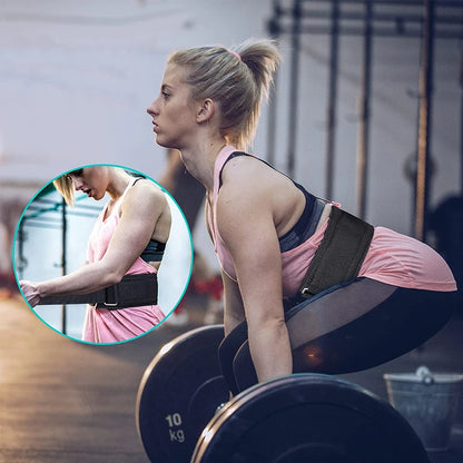 1Pcs Gym Weightlifting Belt Adjustable Waist Back Support Squat Dumbbell Barbell Deadlifts Training Fitness(Black and Blue)