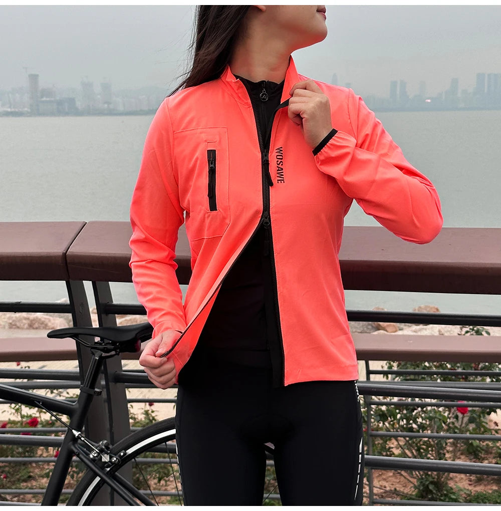 WOSAWE Cycling Team Ultralight MTB Bike Jackets Casual Women's Windbreaker Anti-UV Riding Jacket Bicycle Clothing