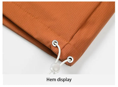 New Men Spring Autumn Waterproof Casual Versatile Top Japanese Korean Streetwear Fashion Loose Pullover Half Zip Hooded Jacket
