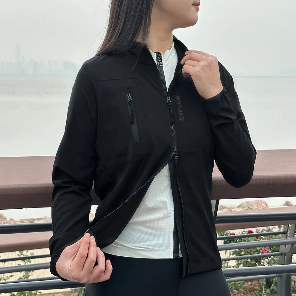 WOSAWE Cycling Team Ultralight MTB Bike Jackets Casual Women's Windbreaker Anti-UV Riding Jacket Bicycle Clothing