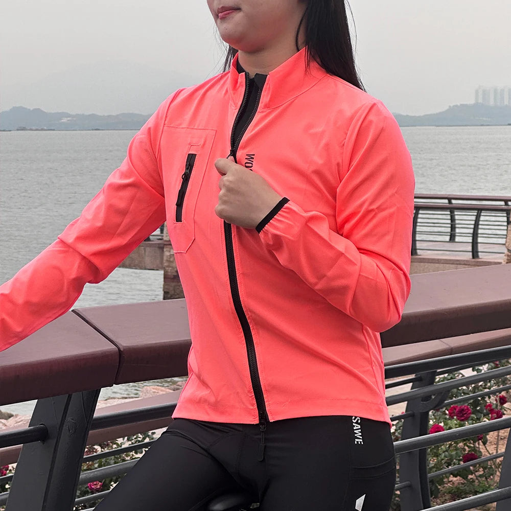 WOSAWE Cycling Team Ultralight MTB Bike Jackets Casual Women's Windbreaker Anti-UV Riding Jacket Bicycle Clothing