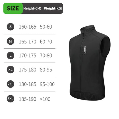WOSAWE Lightweight Cycling Vest Men Women Reflective Windproof MTB Bike Windbreaker Mesh Back Running Gilet Wind Vest Jacket