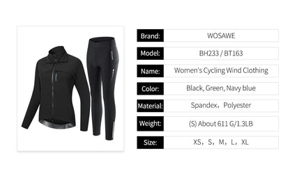 WOSAWE Windproof & Waterproof Reflective Cycling Jacket
