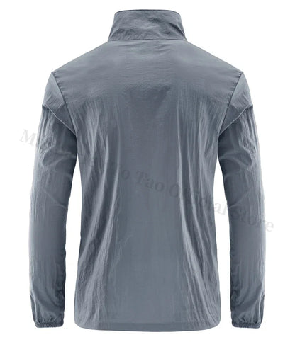 Men's Summer Skin Quick Dry Hiking Jacket Waterproof Sun UV Protection Coats Men Outdoor Sports Fishing Camping Running Jacket