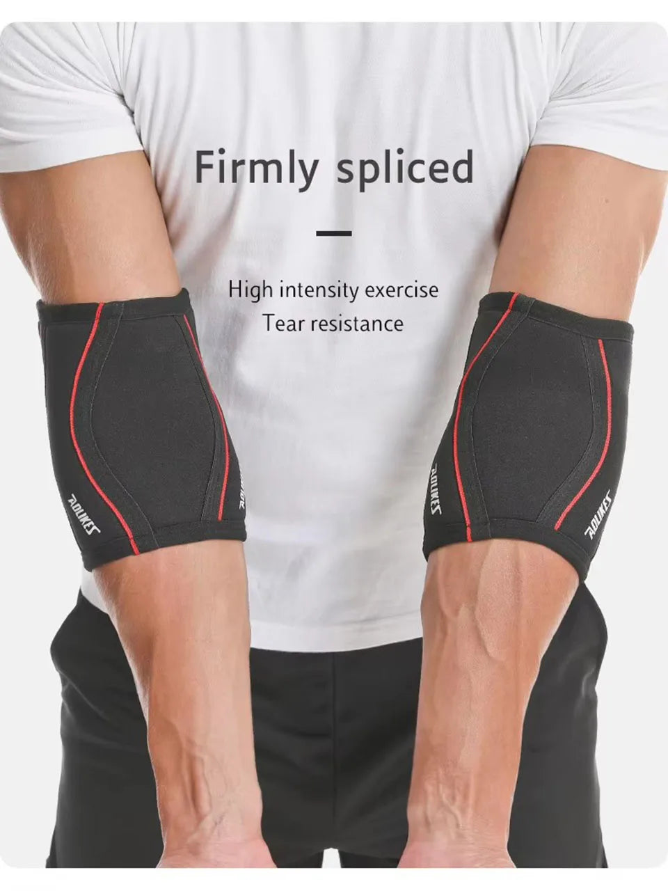 AOLIKES 1 Pair 7MM Knee Sleeves Support Injury Recovery - Neoprene Knee Brace Knee Support for Squats, Running & Gym Workout