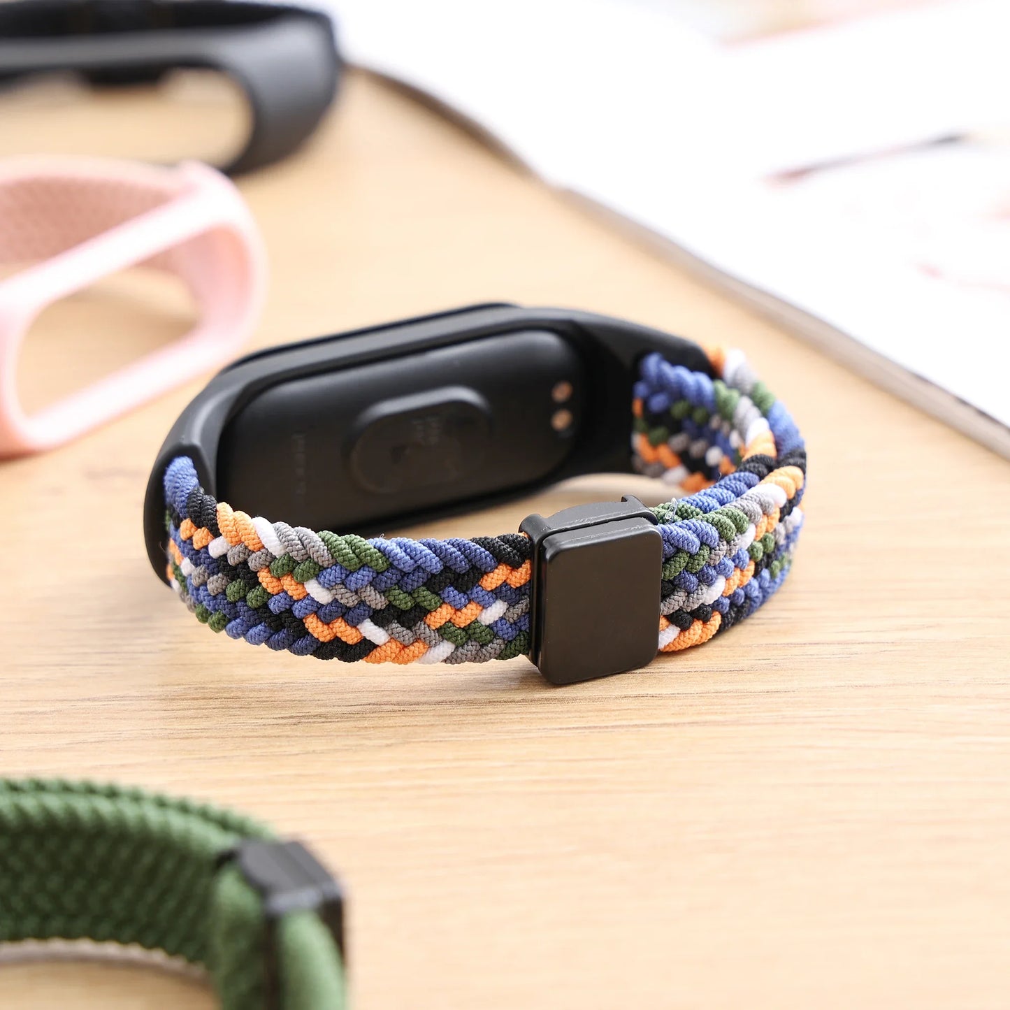 Nylon Braided Strap For Mi Band 9 8 Bracelet Magnetic Buckle Watchband For Xiaomi Mi Band 7 6 5 4 3 Wristband Correa Accessories