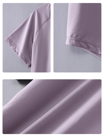 DRUR Yoga Tops Sportswear Woman Gym Shirts Breathable Quick Dry Short Sleeve Workout T Shirt Jogger Running T Shirt Yogawear New