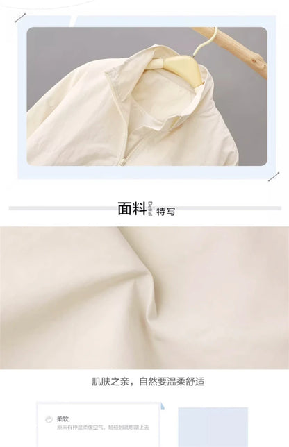 Spring Autumn Thin Cardigan Jacket Women's 2025 Jackets Zipper Long Sleeve Simple Fashionable Solid High-necked Female Coat Tops