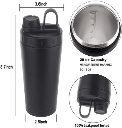 Stainless Steel Protein Shaker Cup Portable Fitness Sports Mug Nutrition Shakers Cup Water Bottles Water Cup Portable Shakers