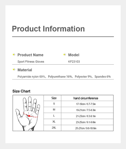 KUTOOK Men's And Women's Fitness Four Fingers Gloves Breathable Anti-slip Shock Absorption Yoga Dumbbell Cycling Sports Gloves