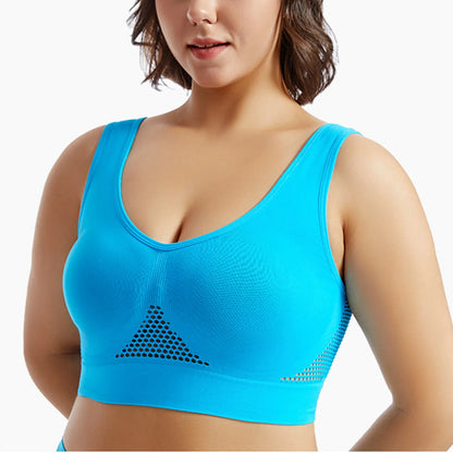 S-4XL Women Yoga Sport Bra Breathable Fitness Running Active Vest Padded Crop Tops Underwear gym Yoga top bras