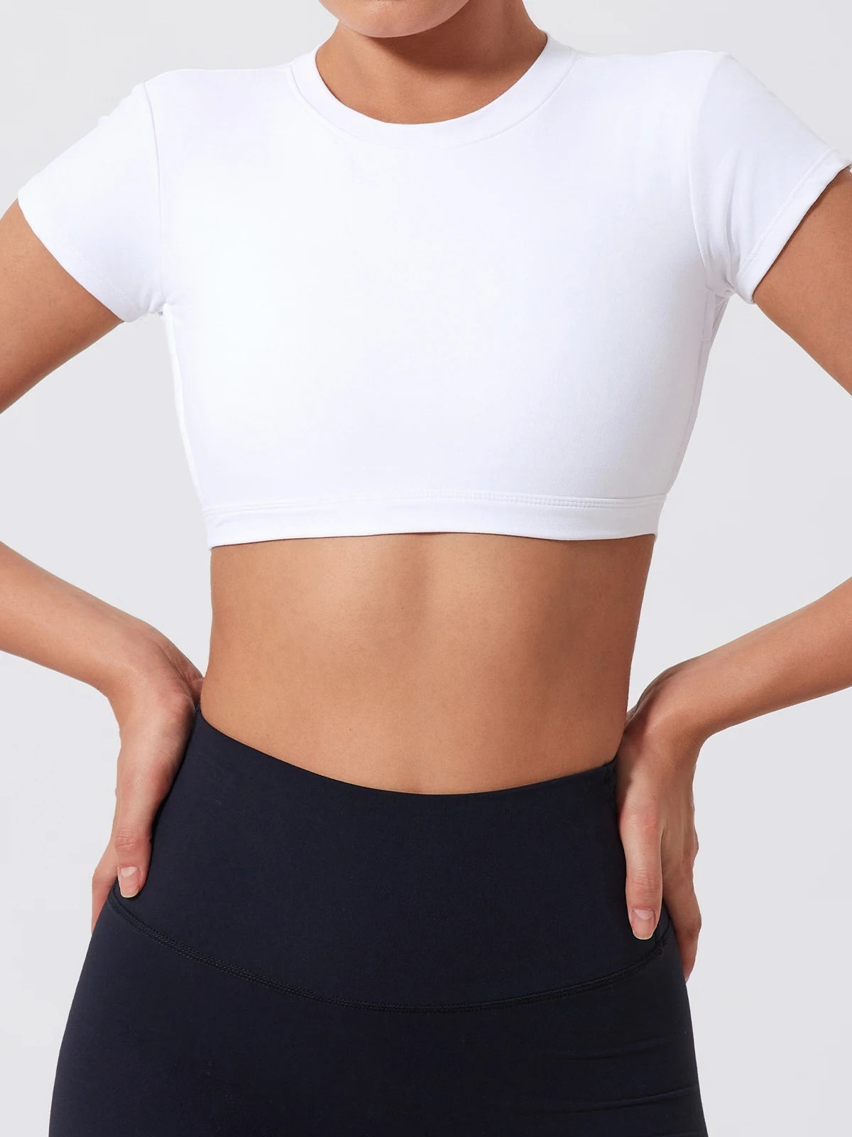 Hearuisavy Sports Shirts Workout Tops Fitness Activewear Female Quick-Dry Yoga Clothes Sport Crop Tops Backless Gym Top Women