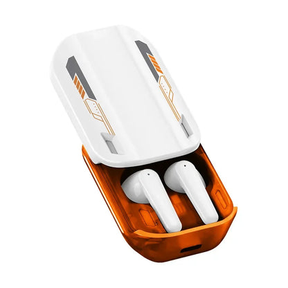 Magnetic Slide Wireless Bluetooth Earbuds Dual Track Long Battery Life Semi Transparent Sports Earphones for Running Gym Workout