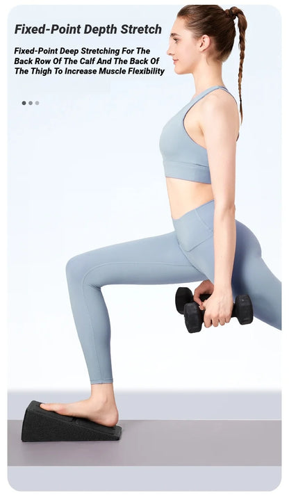 3-Piece Set Yoga Bricks Squat Wedge Blocks Block Ramp Deadlift Slant Board Adjustable Non-Slip Calf Foot Stretching Sports Gym