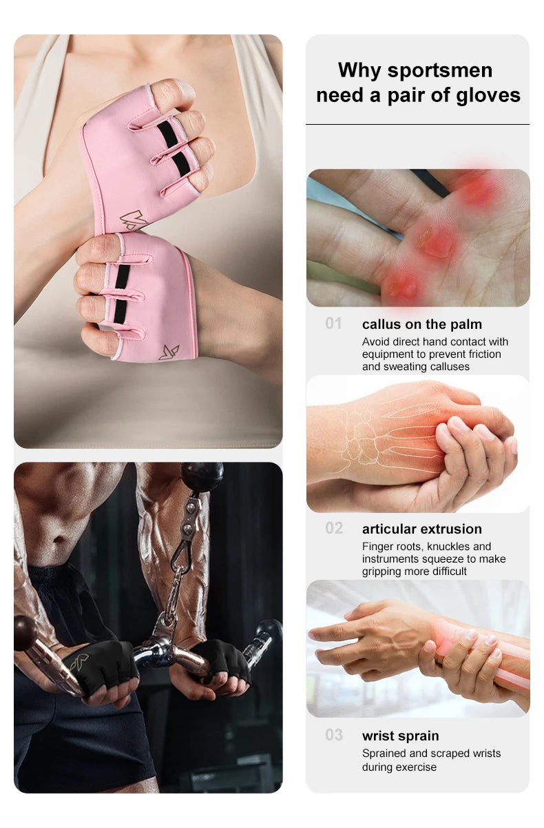 KUTOOK Men's And Women's Fitness Four Fingers Gloves Breathable Anti-slip Shock Absorption Yoga Dumbbell Cycling Sports Gloves