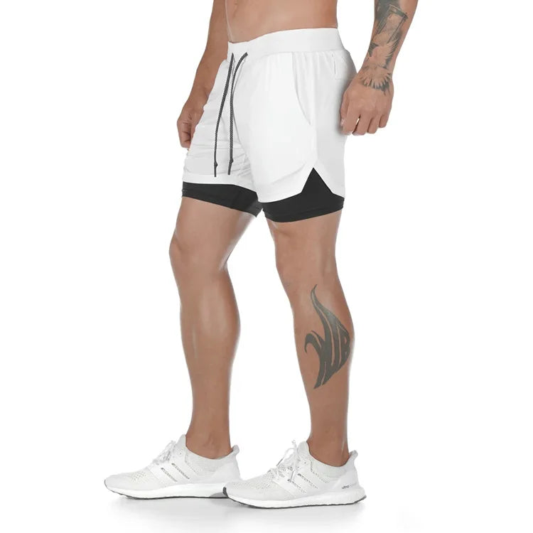 Camo Running Shorts Men Gym Sports Shorts 2 In 1 Quick Dry Workout Training Gym Fitness Jogging Short Pants Summer Men Shorts