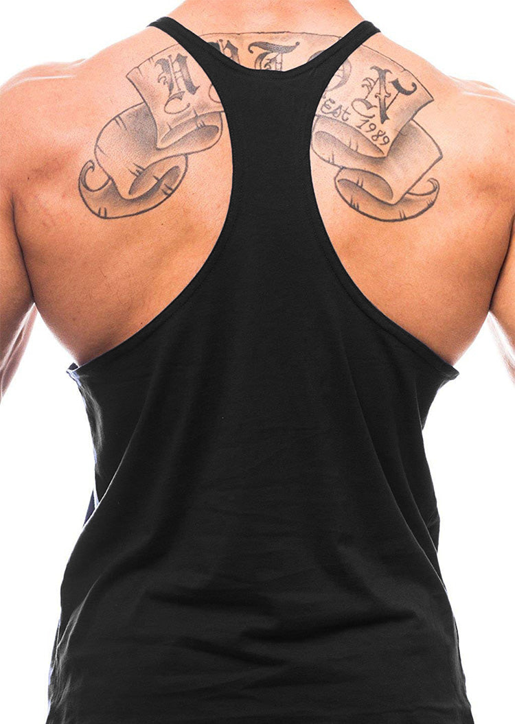 Men's Fitness Bodybuilding Tank Tops Brand Gym Sportswear Cotton Breathable Workout Muscle Vests Summer Sleeveless Y Back Shirt