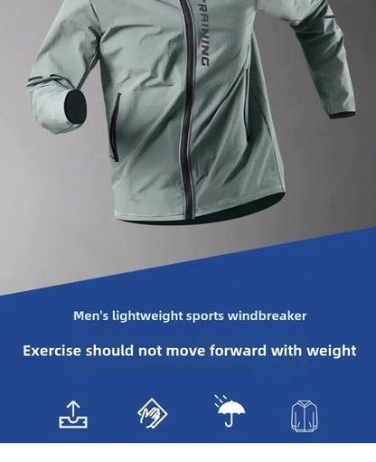 Men's Running Jacket Windproof Sport Training Coat for Spring  Autumn Waterproof  Quick-Dry Rainproof Cycling Windbreaker coats