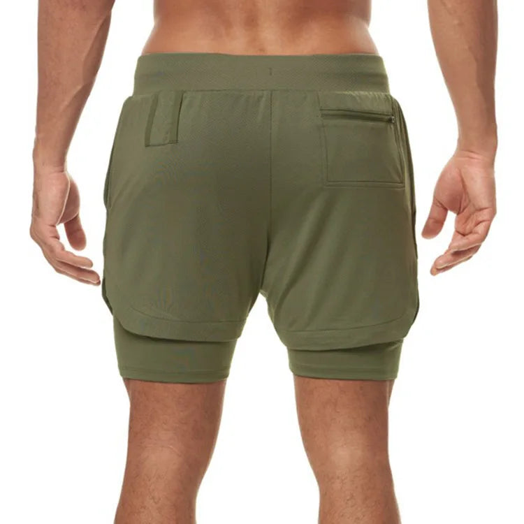 Camo Running Shorts Men Gym Sports Shorts 2 In 1 Quick Dry Workout Training Gym Fitness Jogging Short Pants Summer Men Shorts