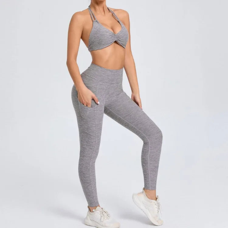 Sexy 2PCS Yoga Set Gym Suits with Shorts Crop Top Sports Bra Women Tracksuit Shorts 2 Pieces Running Clothing Fitness Clothing