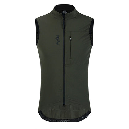 YKYWBIKE Men Cycling Gelit Thermal Fleece Bicycle Windbreaker Sleeveless Bike Vest Windproof Waterproof Cycling Windshield