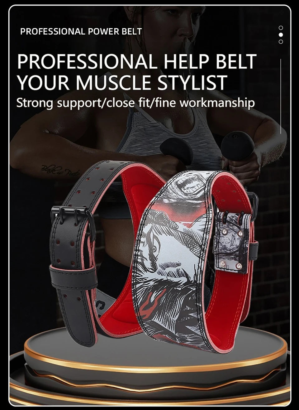 LOOGDEEL Waist Support Belt Lower Back Breathable Fitness Weightlifting Dumbbell Lumbar Waistband Support Sports Belt Women Men