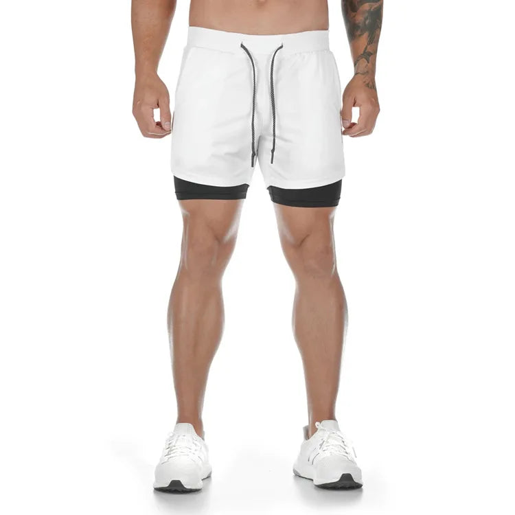 Camo Running Shorts Men Gym Sports Shorts 2 In 1 Quick Dry Workout Training Gym Fitness Jogging Short Pants Summer Men Shorts