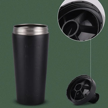 Stainless Steel Protein Shaker Cup Portable Fitness Sports Mug Nutrition Shakers Cup Water Bottles Water Cup Portable Shakers