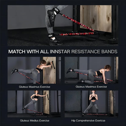 INNSTAR Resistance Bands Accessories Elastic Band Fitness Handle Foot Strap Gym Full Body Workout Bench Press Exercise Equipment