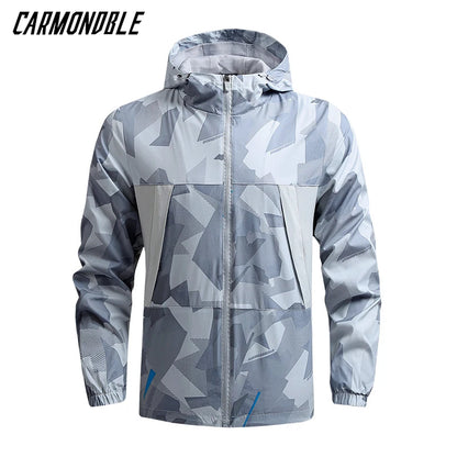 New Summer Men Hooded Jackets Anti-UV Hooded Trekking Jogging Long Sleeve Windbreaker Wear-resistant Mountain Coat Jacket Hombre