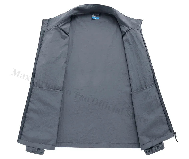 Men's Summer Skin Quick Dry Hiking Jacket Waterproof Sun UV Protection Coats Men Outdoor Sports Fishing Camping Running Jacket