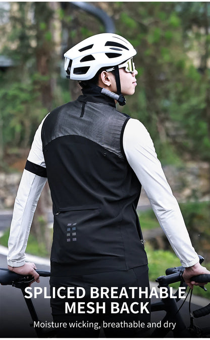 WOSAWE Windproof Waterproof Ultralight Cycling Jacket MTB Bicycle Long Sleeve Windbreaker Detachable Sleeveless Bike Coat