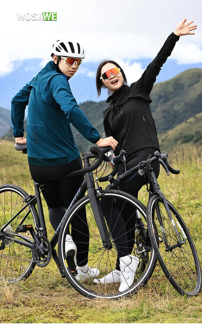 WOSAWE Windproof Waterproof Ultralight Cycling Jacket MTB Bicycle Long Sleeve Windbreaker Detachable Sleeveless Bike Coat