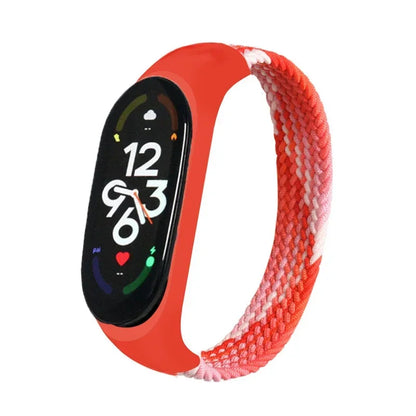 Braided Solo Loop for xiaomi Mi band 7 Watch Strap Nylon watchband NFC Bracelet smart Miband6 belt correa on Mi band 7 6 5 4 3