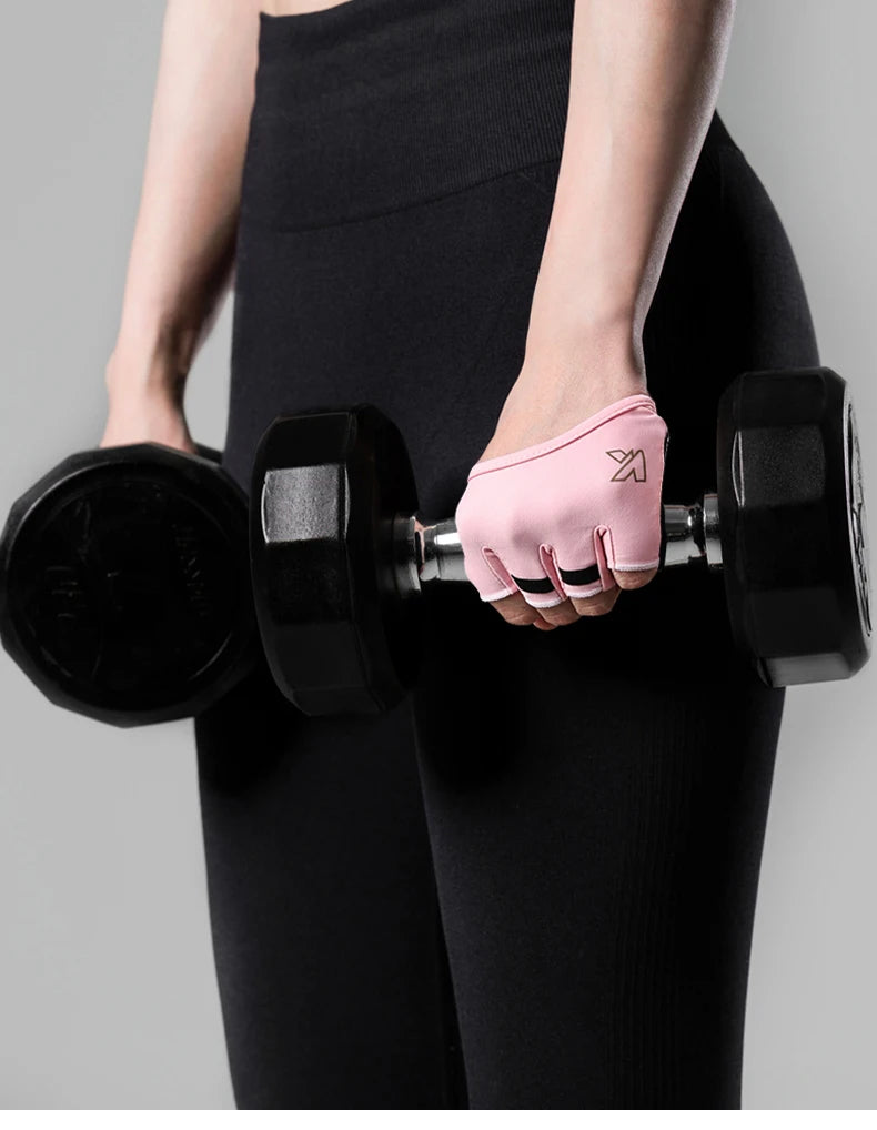 KUTOOK Men's And Women's Fitness Four Fingers Gloves Breathable Anti-slip Shock Absorption Yoga Dumbbell Cycling Sports Gloves