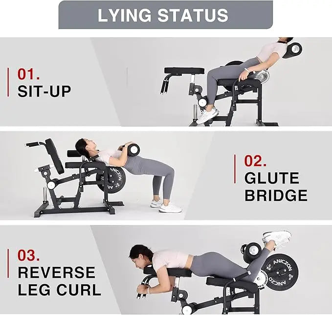 Multifunctional Flexion And Extension Trainer, Leg Curl Machine, Waist, Abdomen And Hip Muscle Training Machine