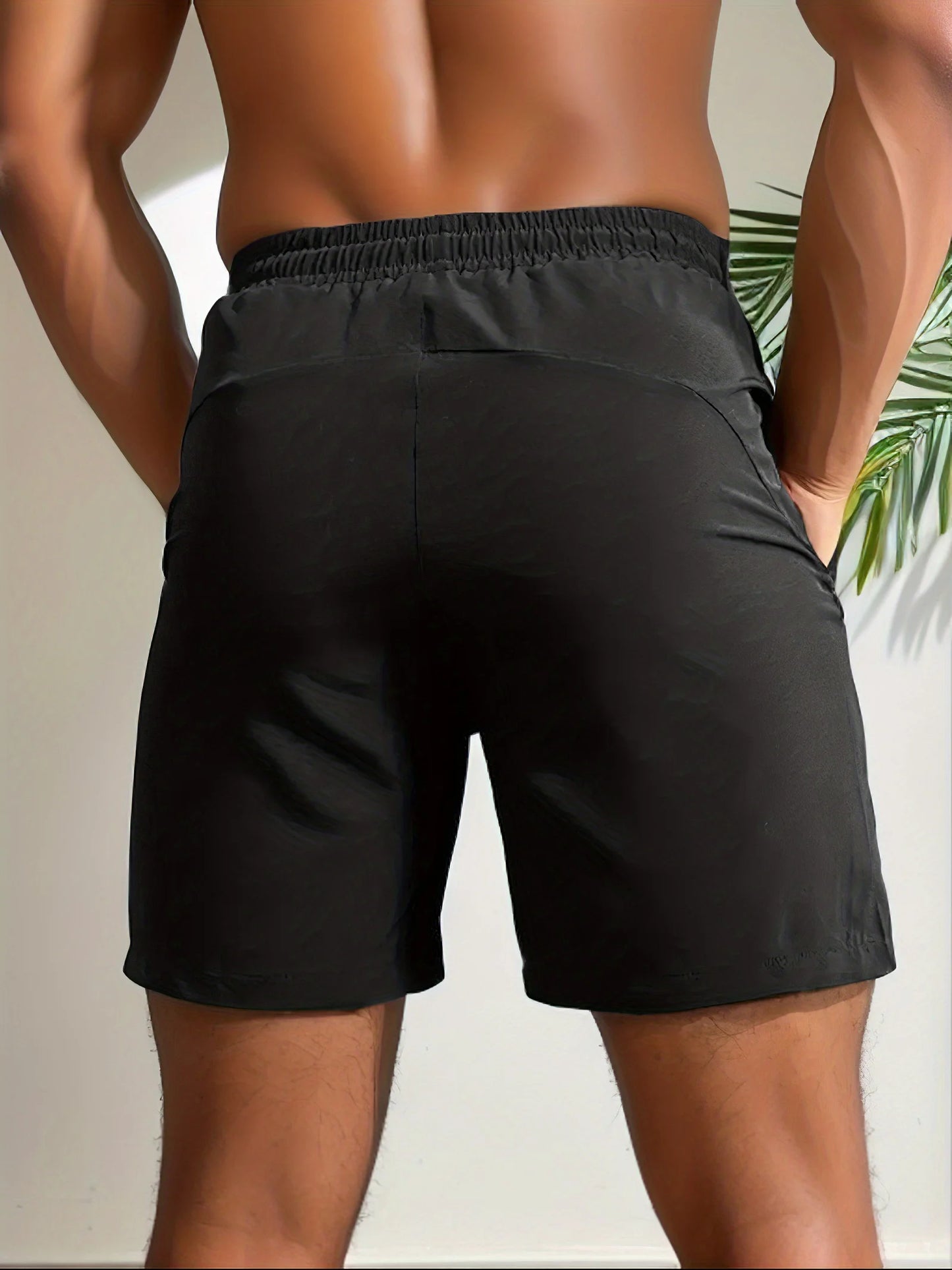 Men's Bottoms for Summer Gym Workout Running Cycling,Quick Drying Breathable Drawstring Waist Sports Shorts 2-0428