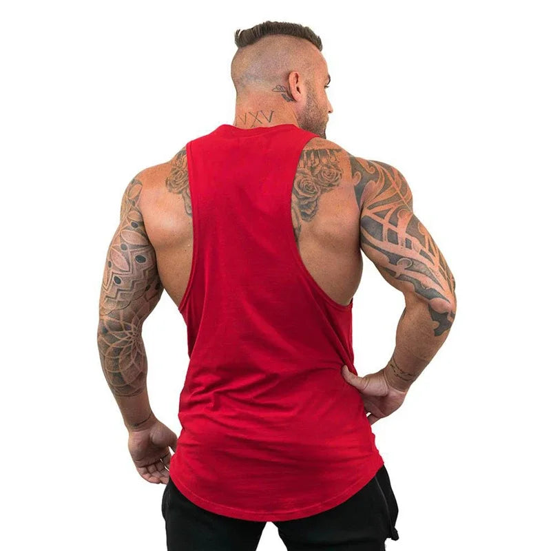 Animal Letter Gym Tanktop Men Fitness Clothing Men's Bodybuilding Tank Tops Summer Gym Clothing for Male Sleeveless Vest T Shirt