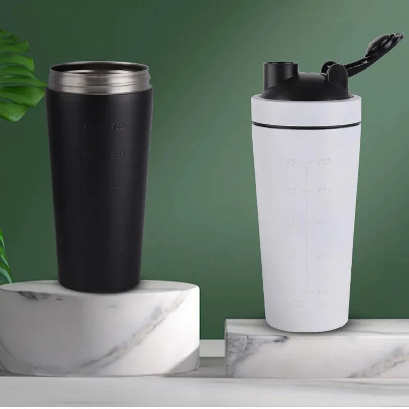 Stainless Steel Protein Shaker Cup Portable Fitness Sports Mug Nutrition Shakers Cup Water Bottles Water Cup Portable Shakers