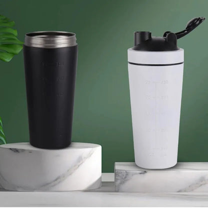 Stainless Steel Protein Shaker Cup Portable Fitness Sports Mug Nutrition Shakers Cup Water Bottles Water Cup Portable Shakers
