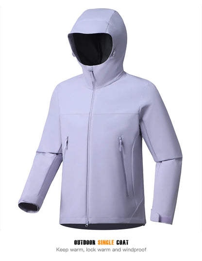 EUMERGX Men's Women's Waterproof Jacket Hiking Trekking Windbreaker Unisex Outdoor Sporty Rain Coat Windproof Climbing Clothes