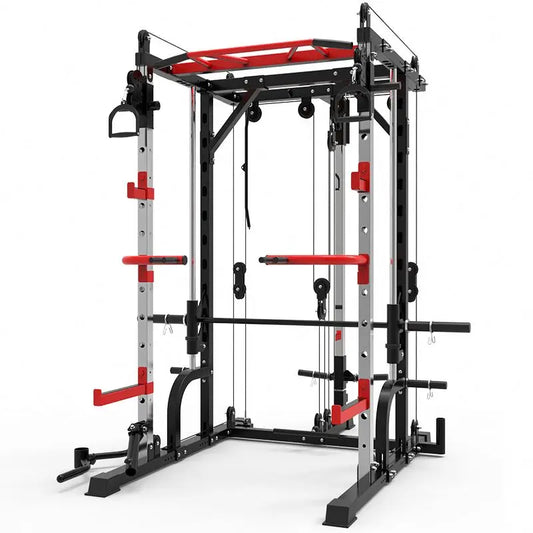 Multi Functional Smith Machine Home Gym Cable Crossover Machine Strength Training Squat Rack Exercise Equipment