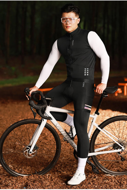 WOSAWE Thermal Winter Cycling Vest Windproof Bike Jacket Sleeveless Windbreaker Back Pockets for Men and Women